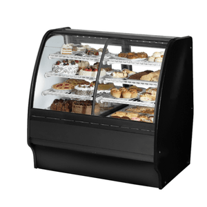 True TGM-DZ-48-SC/SC-B-W 48-1/4" Black Dual Zone Deli & Bakery Merchandiser