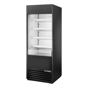 True TOAM-30-HC~NSL01 30-inch open air merchandiser for displaying packaged items in retail environments.