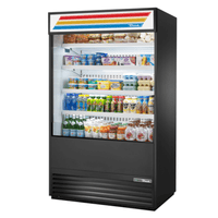 True TOAM-48-HC~TSL01 48-Inch Black Open Air Refrigerated Merchandiser
