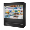 True TOAM-72-HC~NSL01 72-inch open air vertical merchandiser displaying a variety of grab-and-go items.