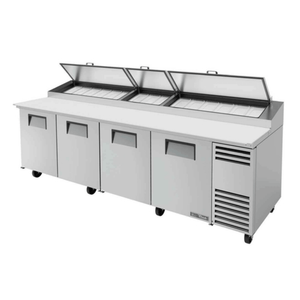 True TPP-AT-119-HC 119.25" Four-Door Refrigerated Pizza Prep Station