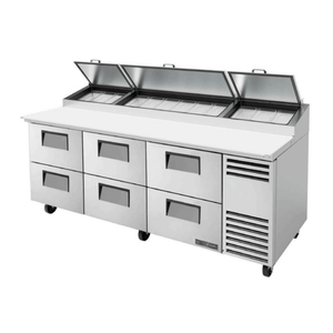 True TPP-AT2-93D-6-HC 93.38-Inch 6-Drawer Refrigerated Pizza Prep Counter