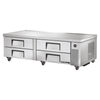 True TRCB-72-HC Refrigerated Chef Base Equipment Stand with stainless steel top and drawers.