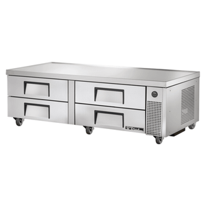 True TRCB-72-HC Refrigerated Chef Base Equipment Stand with stainless steel top and drawers.