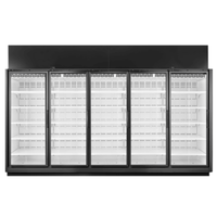 True TRM5M 157-5/8" 5-Door Glass Retail Merchandiser - Black/White