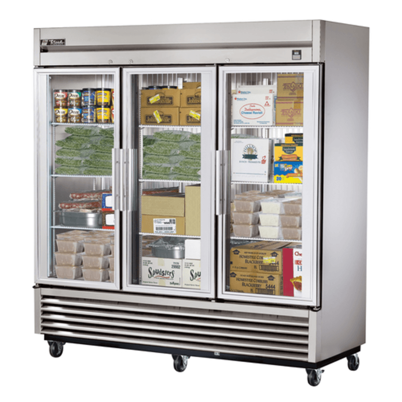 True TS-72FG-HC~FGD01 78-Inch Three-Section Glass Door Commercial Freezer