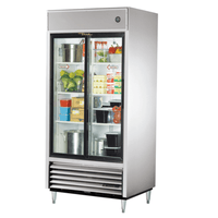 True TSD-33G-HC-LD 39.5" Reach-In Cooler with Sliding Glass Doors