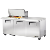 True TSSU-72-15M-B-HC 72.38" Mega Top Refrigerated Prep Counter