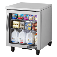 True TUC-27G-HC~FGD01 Undercounter Glass Door Cooler - 27.63"