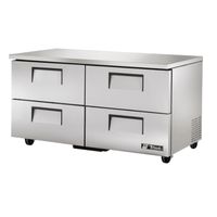True TUC-60D-4-HC 60-Inch Four-Drawer Commercial Undercounter Refrigerator