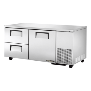 True TUC-67D-2-HC Undercounter Refrigerator with Drawers in a sleek stainless steel design.