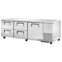 True TUC-93D-4-HC 93.25" Deep Drawered Undercounter Refrigerator