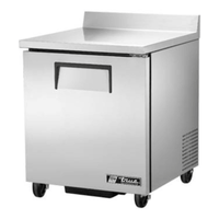 True TWT-27-HC 27.63-Inch Single Door Worktop Refrigerator with Rear Splash