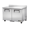 True TWT-48-HC Refrigerated Work Top Cooler with two doors and stainless steel finish for commercial kitchens.