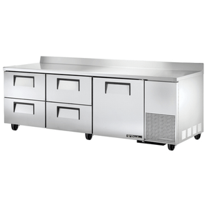 True TWT-93D-4-HC 93.25" Refrigerated Prep Counter with 4 Drawers