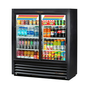 True GDM-41SL-48-HC-LD Lower-Profile Glass Sliding Door Refrigerator Merchandiser