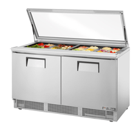 True Refrigeration TFP-64-24M-FGLID 64-Inch Mega Top Sandwich and Salad Prep Table with Glass Lid