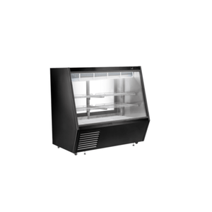 EFI CDCBS-60 59.9-Inch Flat Front Refrigerated Deli Showcase, Black Exterior