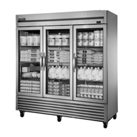True TS-72G-HC~FGD01 78-Inch 3-Section Glass Door Reach-In Refrigerator