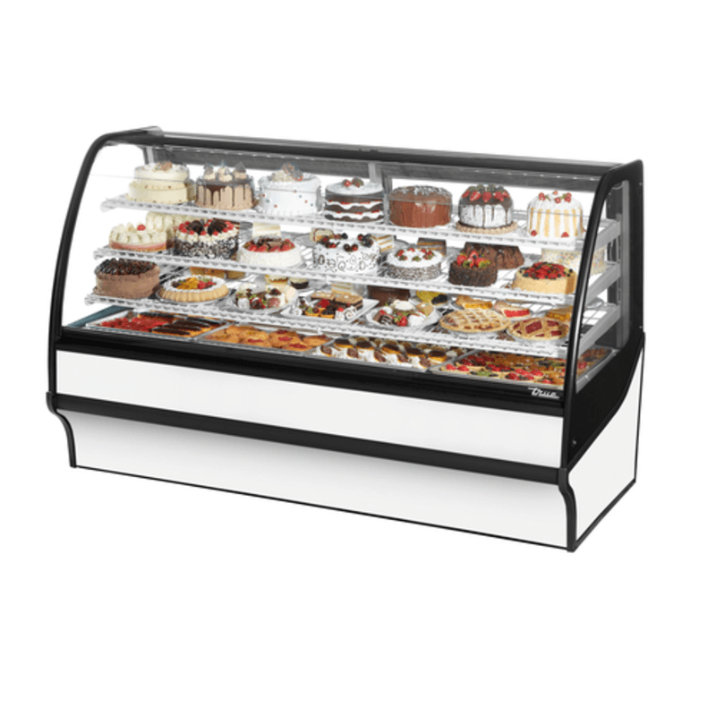 True TDM-R-77-GE/GE-W-W 77.25-Inch White Refrigerated Bakery Display Merchandiser