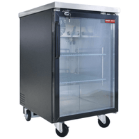 New Air NBB-23-SG 23.5-Inch Single Glass Door Refrigerated Back Bar Cabinet