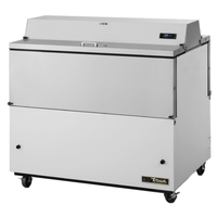 True TMC-49-DS-HC 49" Dual-Sided Commercial Milk Cooler with Castors