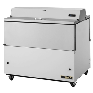 True TMC-49-DS-HC 49" Dual-Sided Commercial Milk Cooler with Castors
