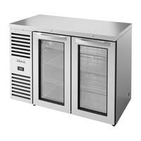True TBR48-RISZ1-L-S-GG-1 48" Glass Door Refrigerated Back Bar Cooler