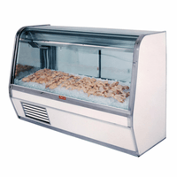 Howard-McCray SC-CFS32E-6C-LED 74-Inch Curved Glass Fresh Poultry and Seafood Merchandiser