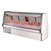 Howard-McCray SC-CFS34E-4-S-LED 52.5" Stainless Steel Seafood & Poultry Service Showcase
