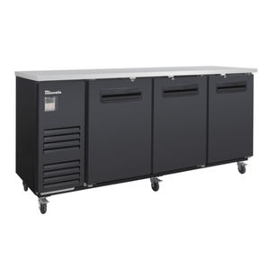 Blue Air BLBB90-4B-HC 90-Inch Commercial 3-Door Back Bar Refrigerator