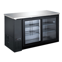 EFI Sales CBBGDS2-60CC 60.8-Inch 2-Section Sliding Glass Door Back Bar Cooler