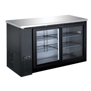 EFI Sales CBBGDS2-60CC 60.8-Inch 2-Section Sliding Glass Door Back Bar Cooler
