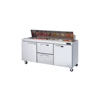Blue Air BLPT72-D2M-HC 72-Inch Two-Door Two-Drawer Refrigerated Sandwich Prep Table