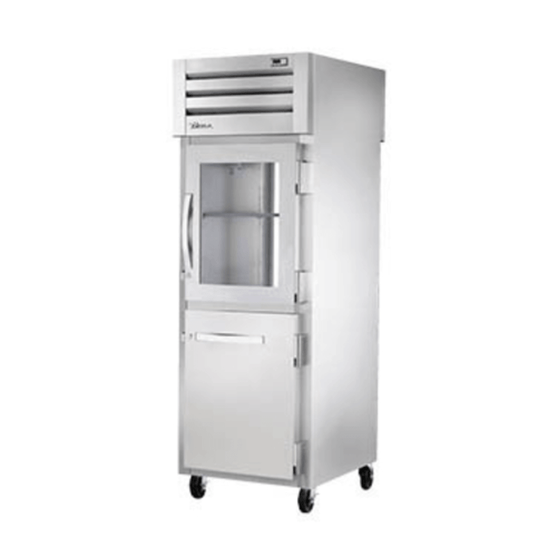 True SPEC SERIES STR1RPT-1HG/1HS-1G-HC 27.5-Inch Pass-Through Refrigerator with Mixed Doors