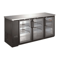 Ancaster Food Equipment BBR-72G 72.8-Inch 3-Door Glass Display Back Bar Cooler