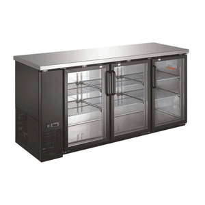 Ancaster Food Equipment BBR-72G 72.8-Inch 3-Door Glass Display Back Bar Cooler