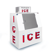 Leer L040SCSP 40 Cu. Ft. Cold Wall Outdoor Ice Merchandiser with Solid Slant Door