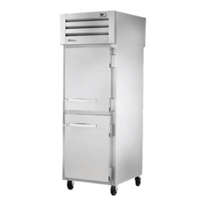 True 27.5-Inch Solid Door Pass-Thru Refrigerator STG1RPT-2HS-1S-HC
