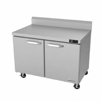 Blue Air BLUF48-WT-HC 48-Inch Two-Section Worktop Freezer with Backsplash, 13.1 Cu. Ft.