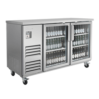 Blue Air BLBB69-3SG-HC 69-Inch Glass Door Refrigerated Back Bar Cabinet