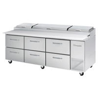 Bluenix BAPP93-D6-HC 93-Inch 6-Drawer Refrigerated Pizza Prep Station