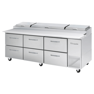 Bluenix BAPP93-D6-HC 93-Inch 6-Drawer Refrigerated Pizza Prep Station