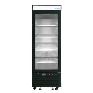 Atosa MCF8726GR 24.2-Inch Black Glass Door Display Refrigerator Merchandiser