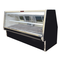 Howard-McCray SC-CMS34E-8-BE-LED 100.5" Endless Red Meat Display Case with Bottom Storage