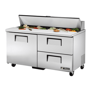 True TSSU-60-16D-2-HC 60-Inch 1-Door 2-Drawer Sandwich Prep Table