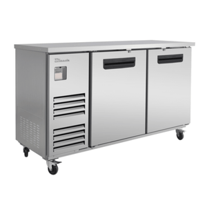 Blue Air BLBB69-3S-HC 69-Inch Stainless Steel Two-Section Back Bar Cooler