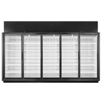 True TRM5M-NN-BLK-WHT-1BLKLLLLL-4 5-Door Black Refrigerated Merchandiser, 158-7/8"