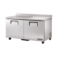 True Refrigeration TWT-60-HC 60-Inch Stainless Steel Worktop Refrigerator with Solid Doors