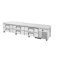 True TRCB-110-HC 110-Inch Commercial Refrigerated Chef Base with Six Drawers